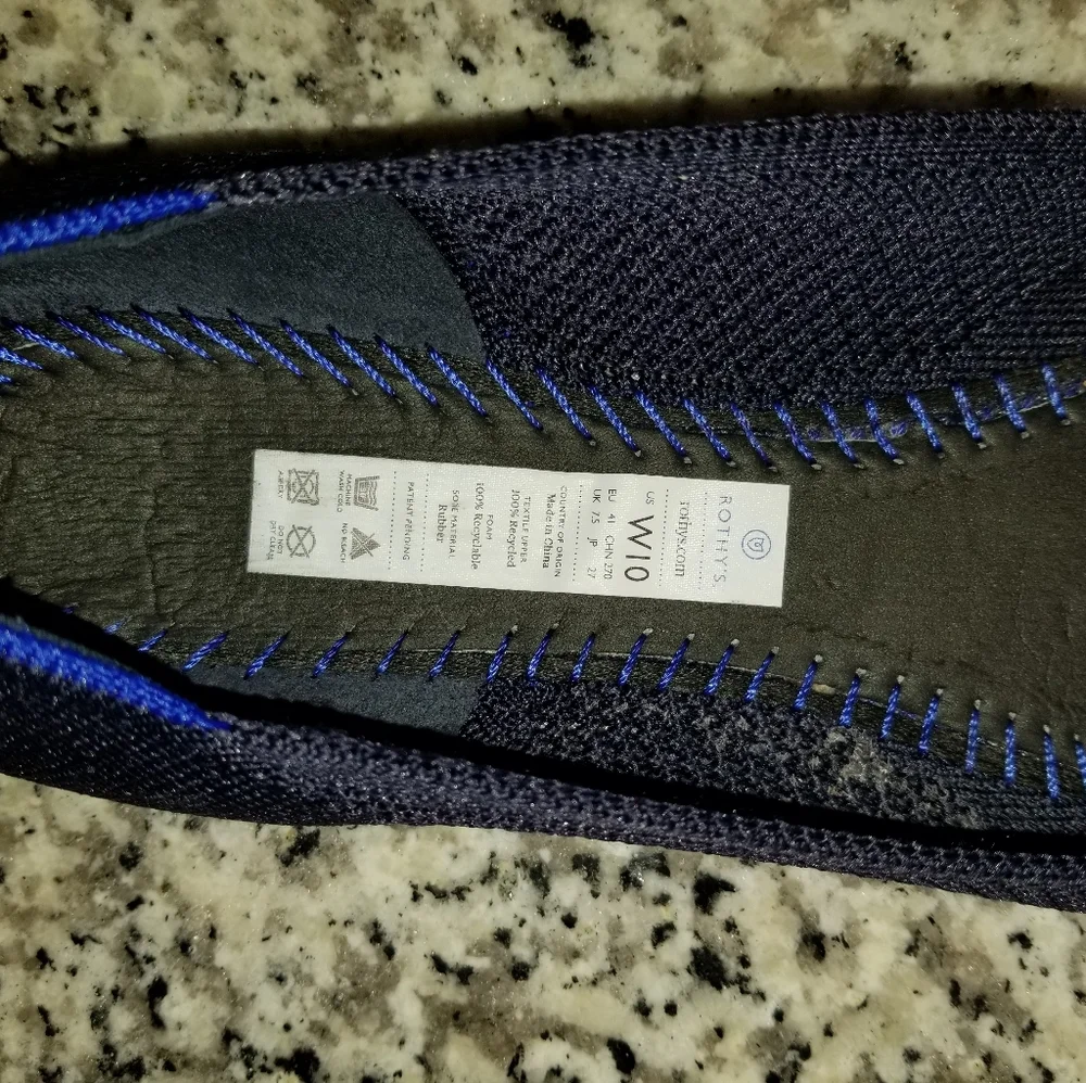 Rothy's Navy and Orange Flats - Picture 5 of 5